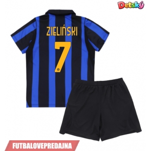 Lacne Dětský Futbalové dres Inter Milan Piotr Zielinski #7 2026-27 Krátky Rukáv - Domáci (+ trenírky)